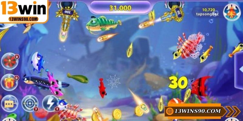 Bắn cá club thiết kế nhiều phòng chơi và hệ thống vũ khí mạnh